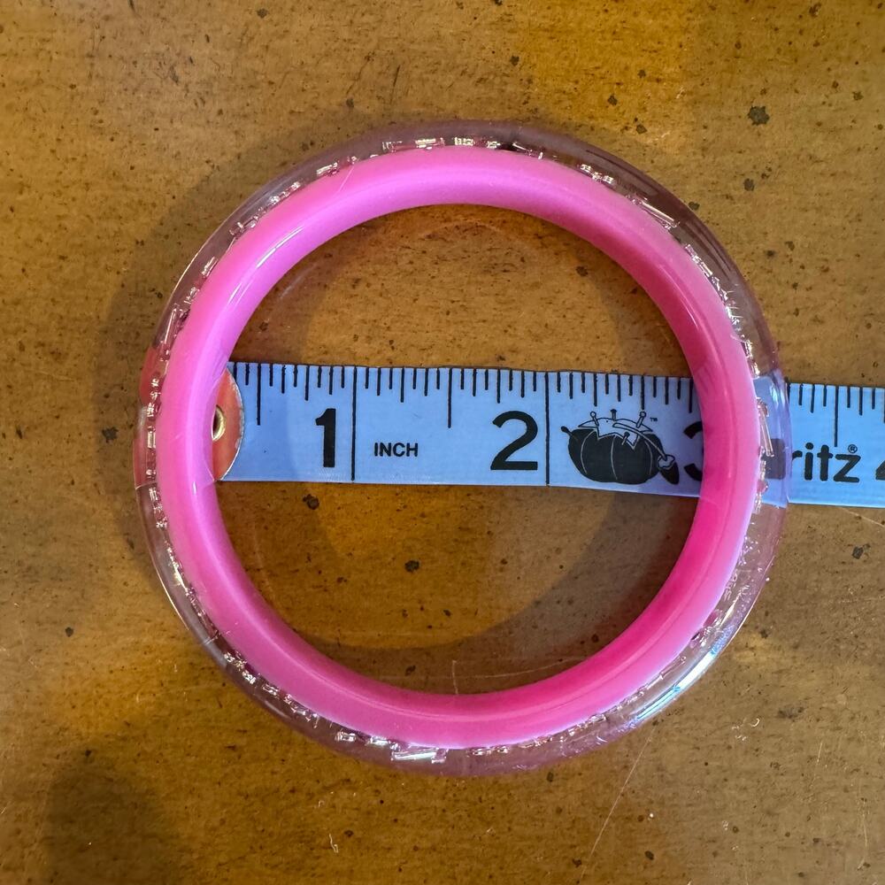 Louis Vuitton Vintage Pink Inclusion Monogram Resin Bangle Bracelet - Picture 4 of 4